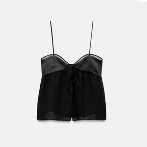 Zara Black Crop-top
